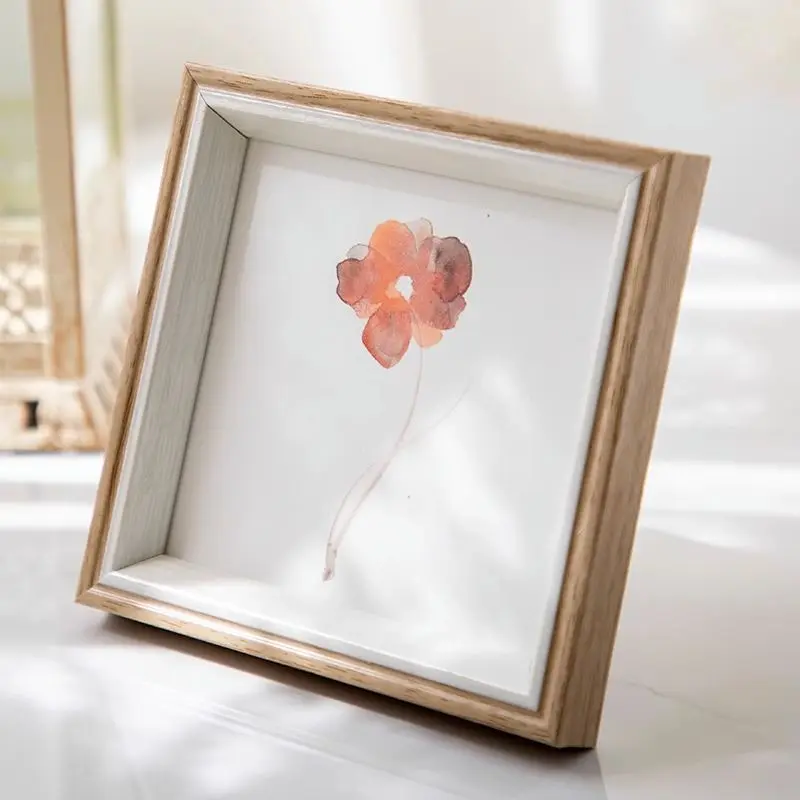 Bedroom Bedside Office Desk Decor Photo Frame Nordic Style Square Resin Photo Frame Simple Living Room Photo Frame Ornaments