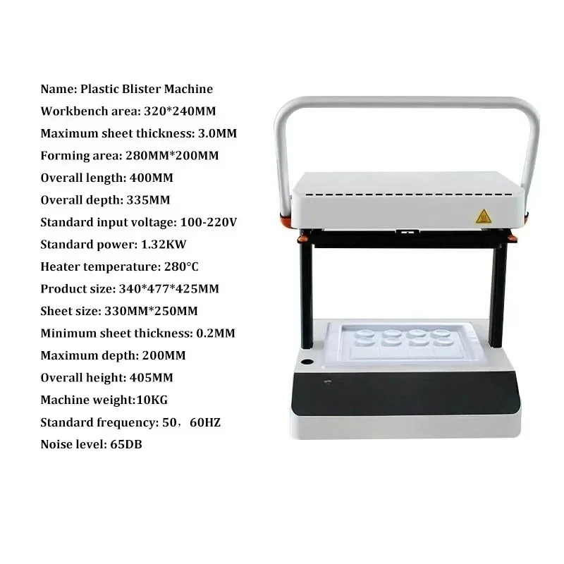 Hot Sales 1.32KW Plastic Blister Machine Desktop Plastic Vacuum Forming Machine Chocolate Mold
