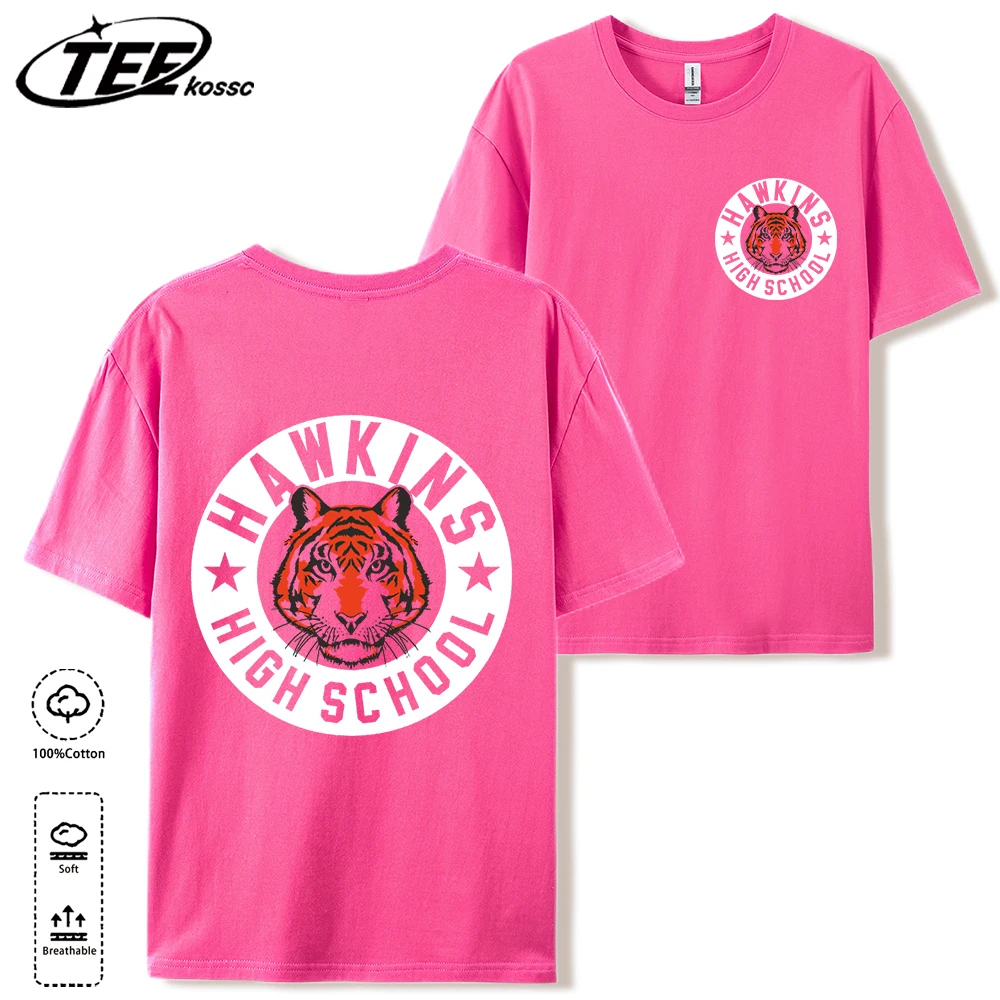 Hawkins 1983 High School Mens T Shirts Cotton Casual T-Shirt Summer O-Neck Retro Streetwear Fashion Unisex Oversize Short Sleeve