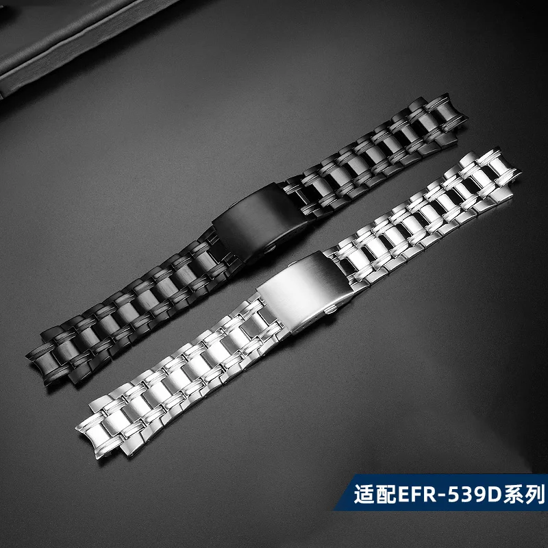 316 Solid Stainless Steel Watch Strap for Casio EDIFICE EFR-539 5345 Wrist Band Men Matte Metal Replacement Bracelet Accessories