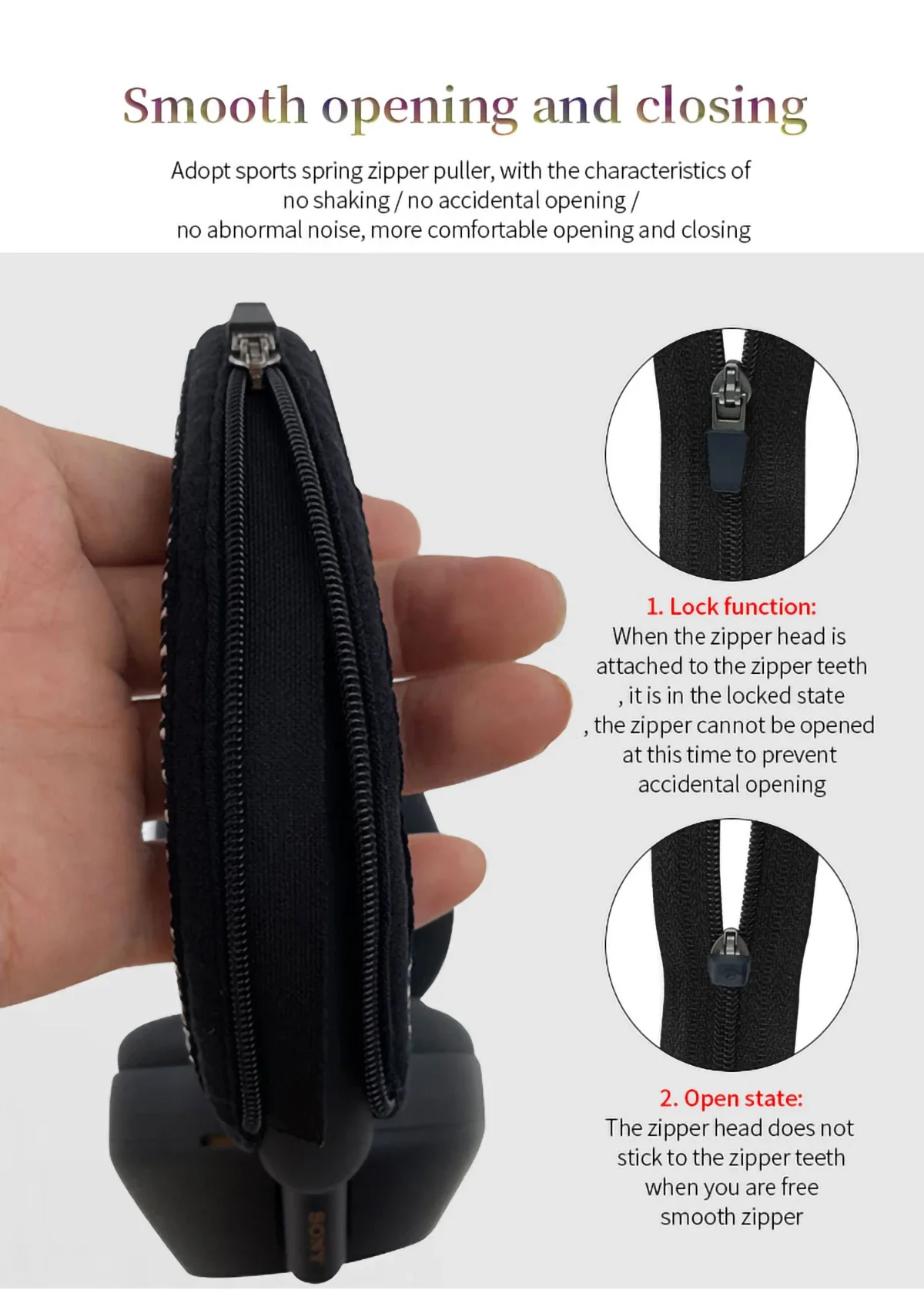 YAYINCC: funda protectora de alta calidad para la diadema de los auriculares Sony WH-1000XM5, con cremallera y tejido de punto.