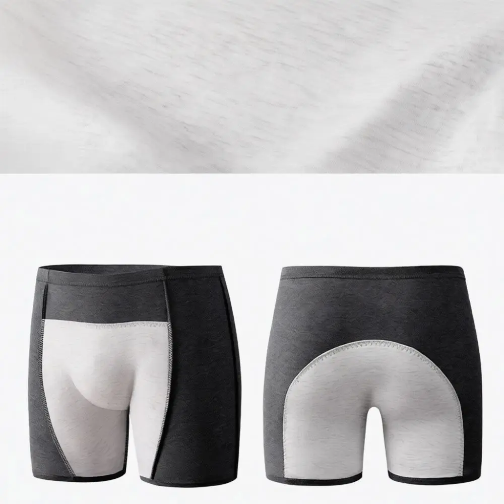 Cotton Mens Leakproof Incontinence Underwear Washable Protective Briefs High Waist Elderly Care Breathable Soft Solid Pants