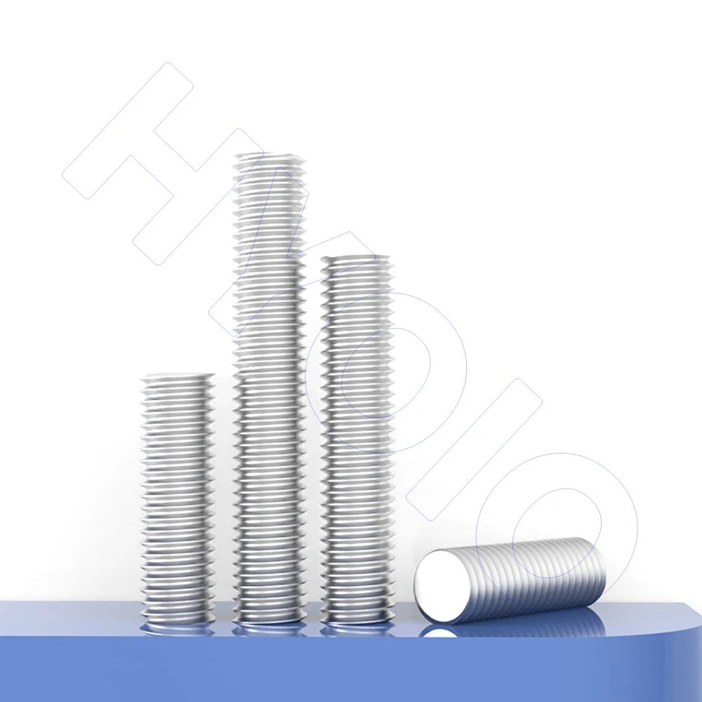 10pcs Aluminum Threaded Rod Ø4 5 6 8 10mm Full-Thread Bar Fully Thread Stud Length 10 16 20 25 30 35 40mm to 100mm