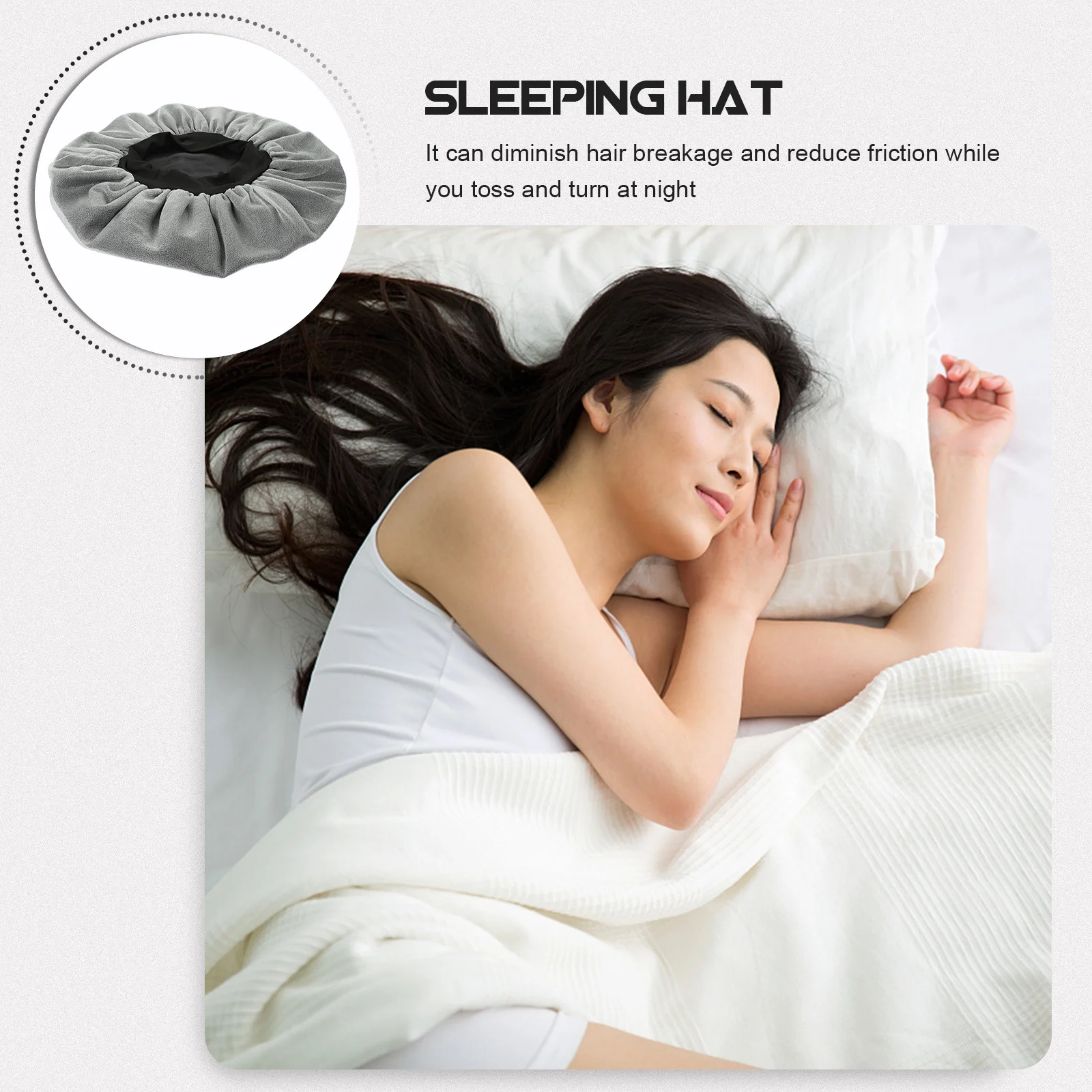 

Ice Silk Bonnet Soft Elastic Sleeping Cap Multi-Function Hair Care Bonnet Shower Hat Women Sleeping Hat
