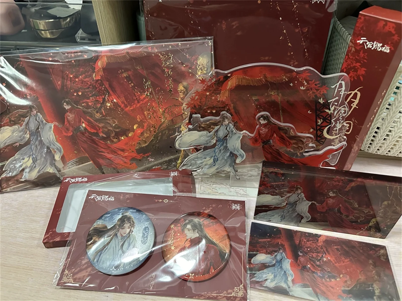 Official Anime Heaven Official's Blessing Tian Guan Ci Fu TGCF Hua Cheng Xie Lian Comic Xian Ren Quicksand Acrylic Shikishi MX