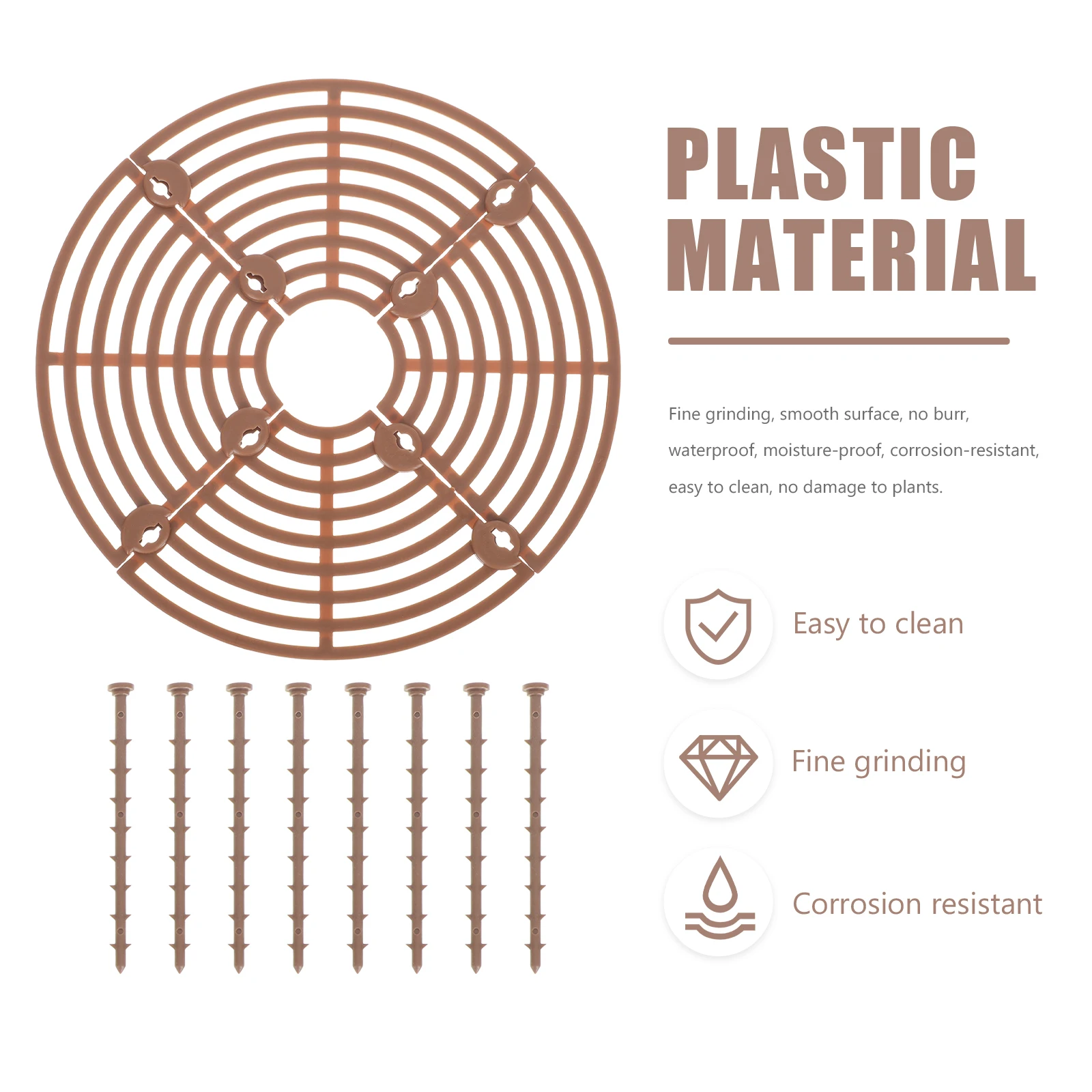 

Flower Pot Cover Mesh Waterproof Easy Clean Install Cut Soil Protector Baby Plants Plastic Lattice Screen