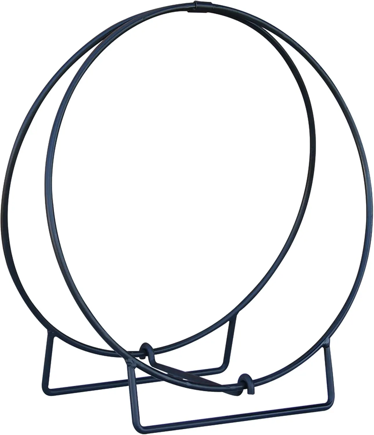 

Black Firewood Log Hoop Rack with 1/2" Solid Stock, 36" Wide for Efficient Wood Storage