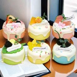 Artificial Cream Cake Jam Cake Fruit Cake Model Creative Dessert Store Display Refrigerator Stickers Home Decor Decorations