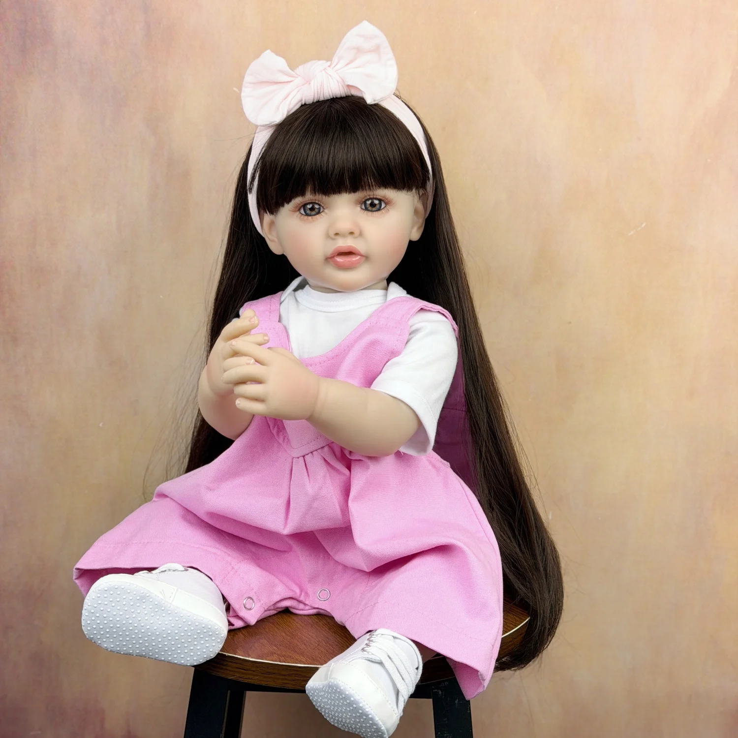 

BZDOLL Full Soft Vinyl 55 CM Lifelike Princess Doll 22 Inch, Realistic Toddler Art Bebe Reborn Baby Birthday Gifts for Children