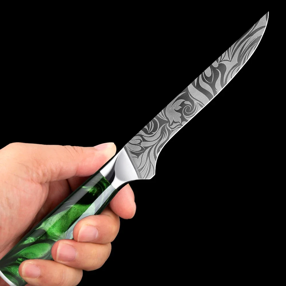 German Stainless Steel Fish Fillet Knife and Fishing Knife 6 Inch Ultra-sharp Knives Fish and Boning Knife for Meat Cutting