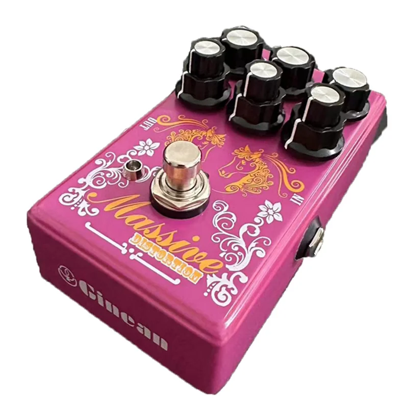 

AED4-Guitar Distortion Overdrive Effect Pedal, Depth ,Level,3-Band Parametric EQ Sound Modifier,Overdrive Guitar Pedal