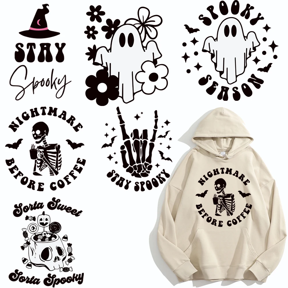 

All Saints Skeleton Imps theme hot transfer sticker Hot Transfer sticker for DIY washable stickers hand-ironing