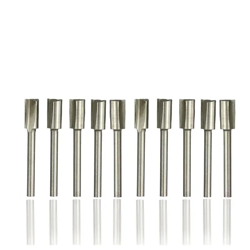 

10Pcs 3mm Shank Wood Cutter Milling Trimmer Fits Dremel Rotary Tool Router Bits