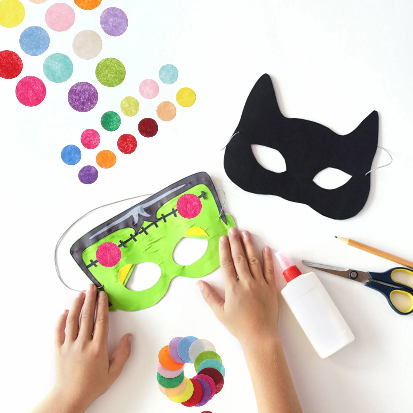 

100pcs Ornaments for Kids DIY Craft Sheets Christmas Party Decoration Home Art Class Materials Sewing Accessories for Crafts
