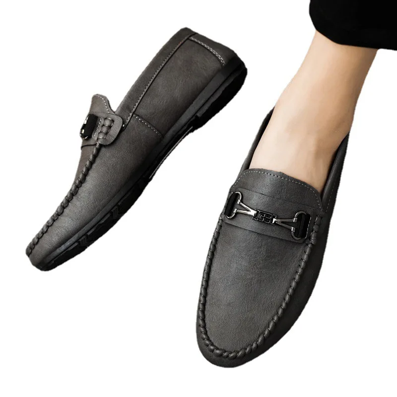 Leather Men Shoes Casual Luxury Brand Formal Mens Loafers Moccasins Italian Breathable Slip on Male Boat Shoes Plus Size