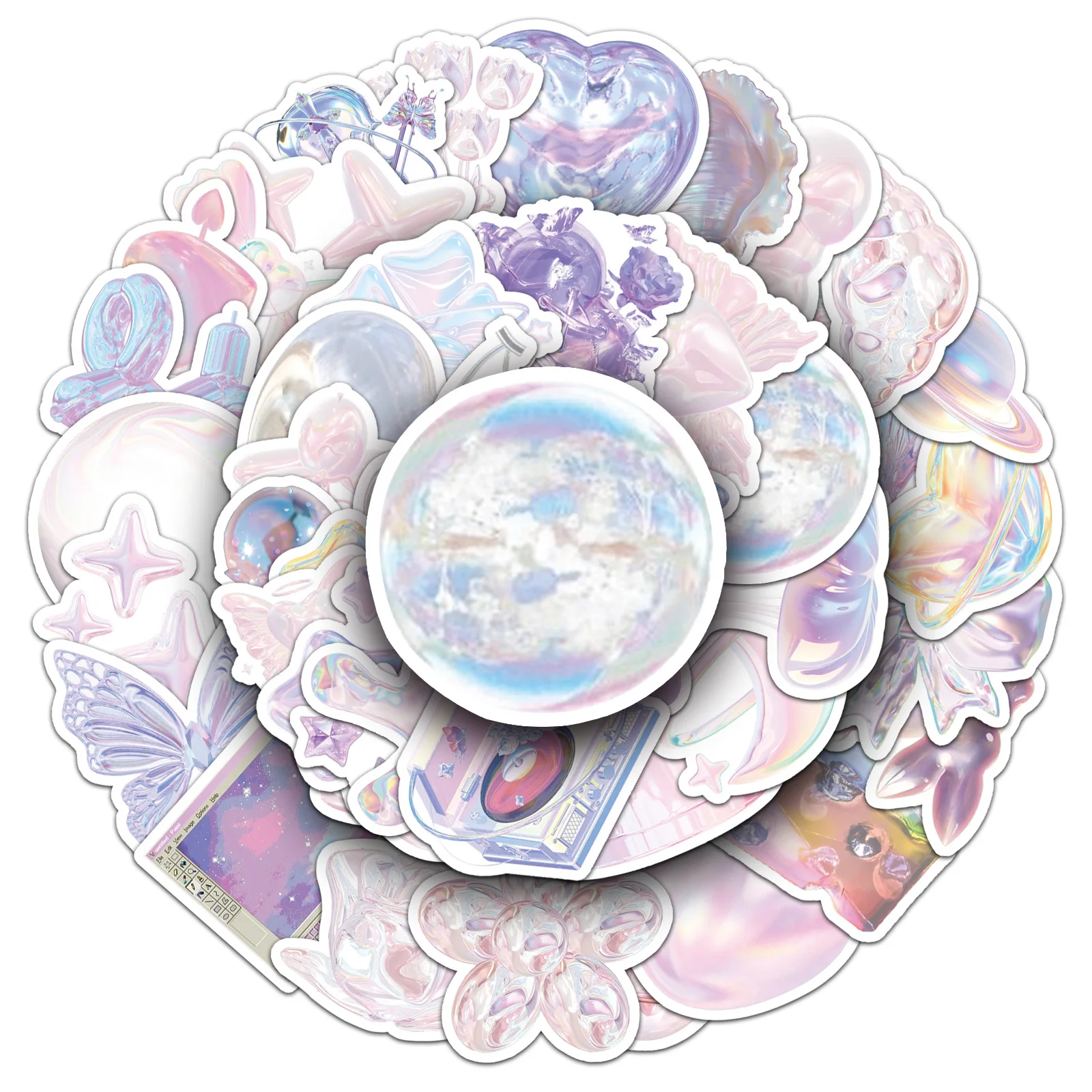 

10/30/50PCS INS Style Colorful Dream Girl Sweet Graffiti Stickers Waterproof Decals Children's Toys for Mobile Phone Case Desk