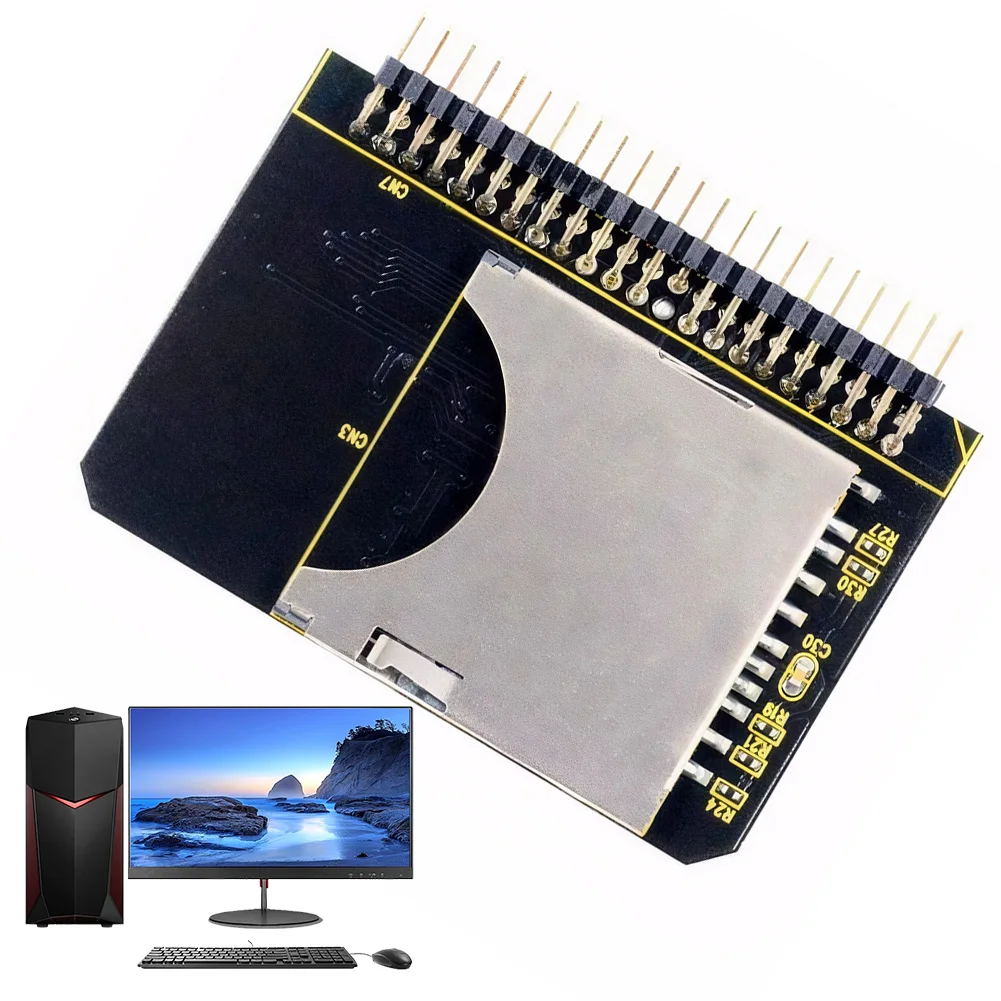 محول بطاقة ذاكرة SSD لأجهزة الكمبيوتر المحمول والكمبيوتر اللوحي ، SD to "، 44 دبابيس ، SDHC ، SDXC ، MMC ، IDE ، المحول