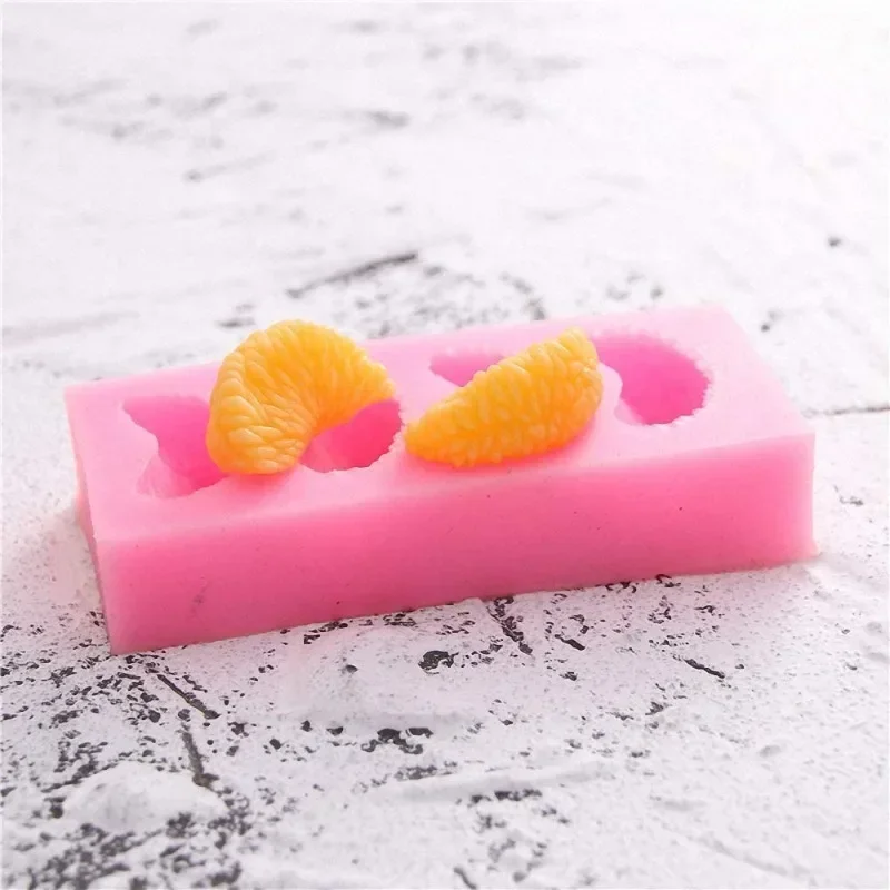 3D Silikon-Orangenform Hochwertige Fruchtförmige Silikonform für Gummibärchen Schokolade Kuchen & Cupcake-Dekorationen