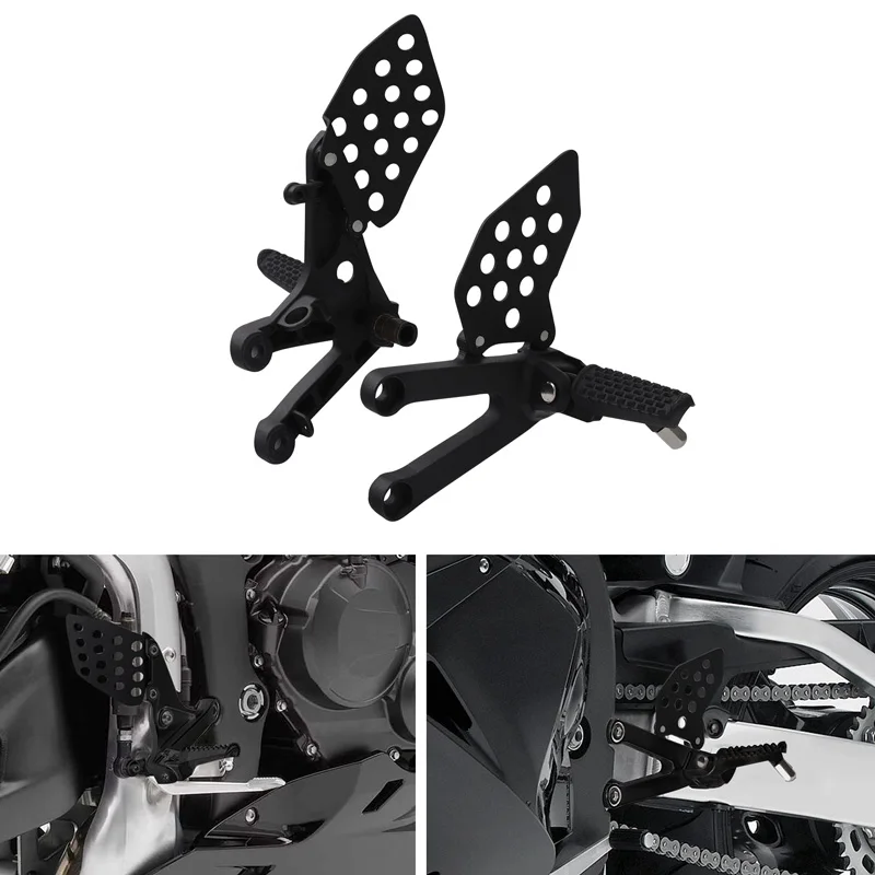 Motorcycle Front Driver Foot Pegs Bracket Set For Honda CBR600RR 2007-2023 2022 2021 2020 2019 2018