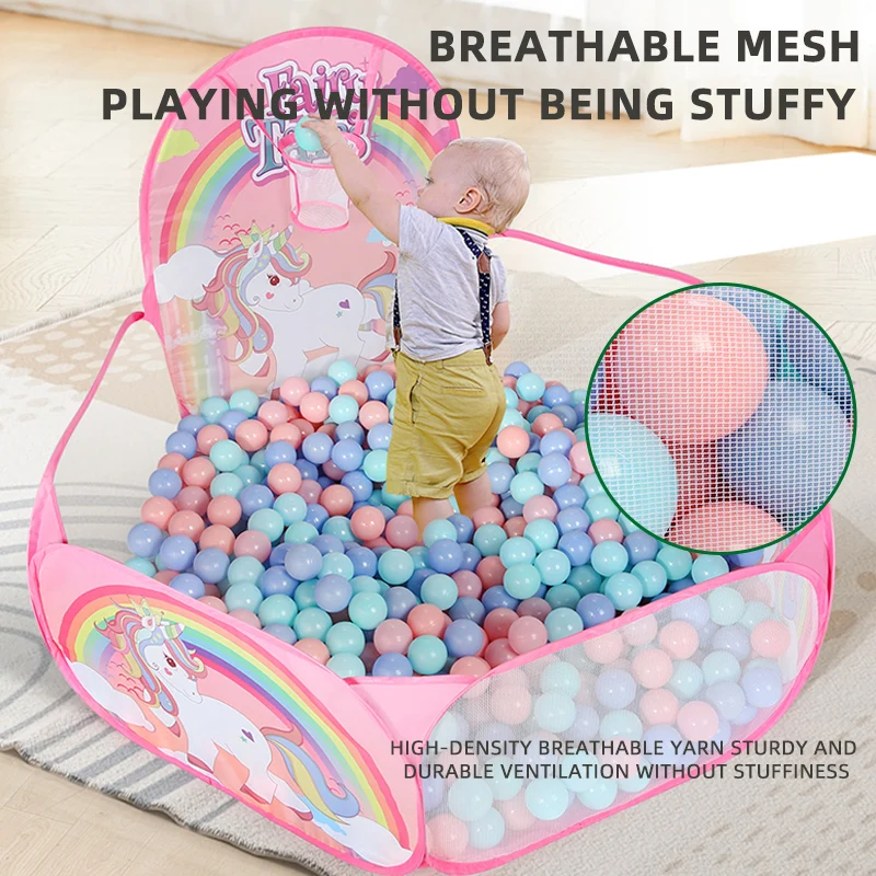 Children's indoor and outdoor ball pool toys (excluding balls), simple installation unicorn version