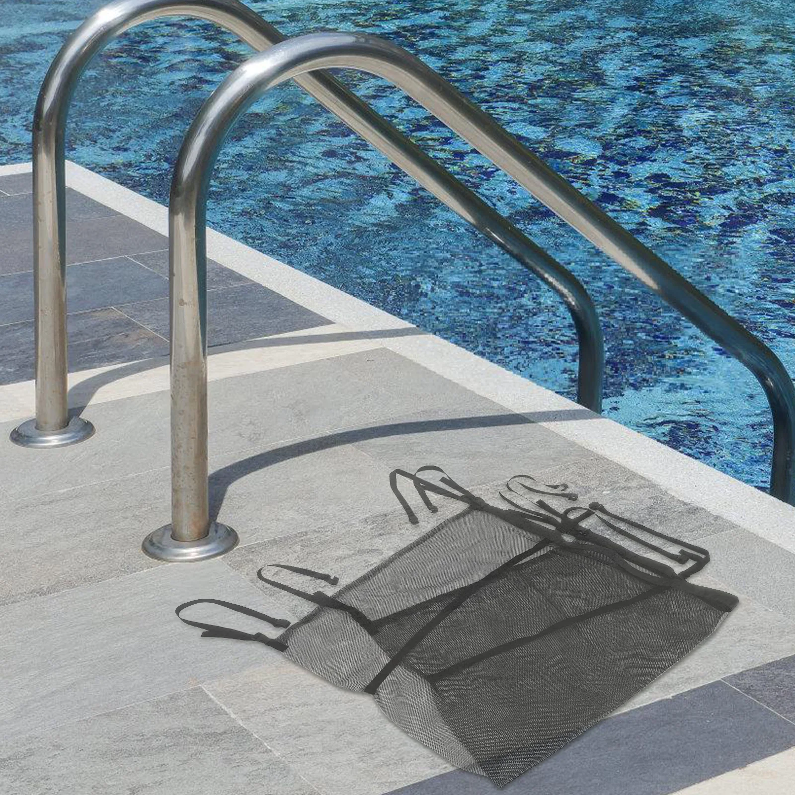 

Large Capacity Storage Net Heavy Duty Nylon Mesh For Pool Floats Organizer Quick Dry Breathable Hanging Mesh Pool Storage