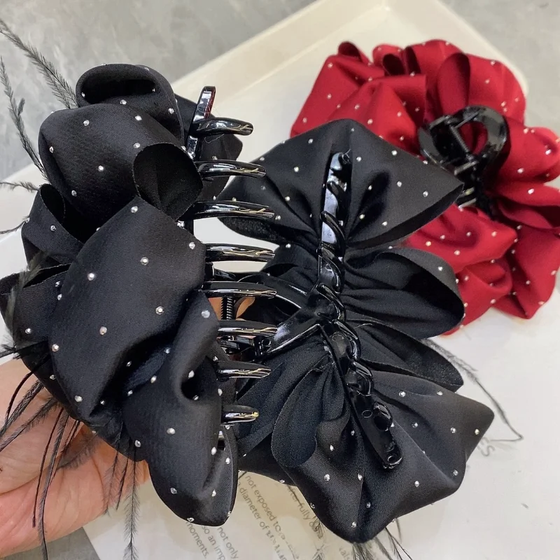 Fashionable Hair Claw Unique design rhinestone Accessory Elegant shark Claw Butterfly Knot Women's Hair Accessory hair claw clip - Image 6