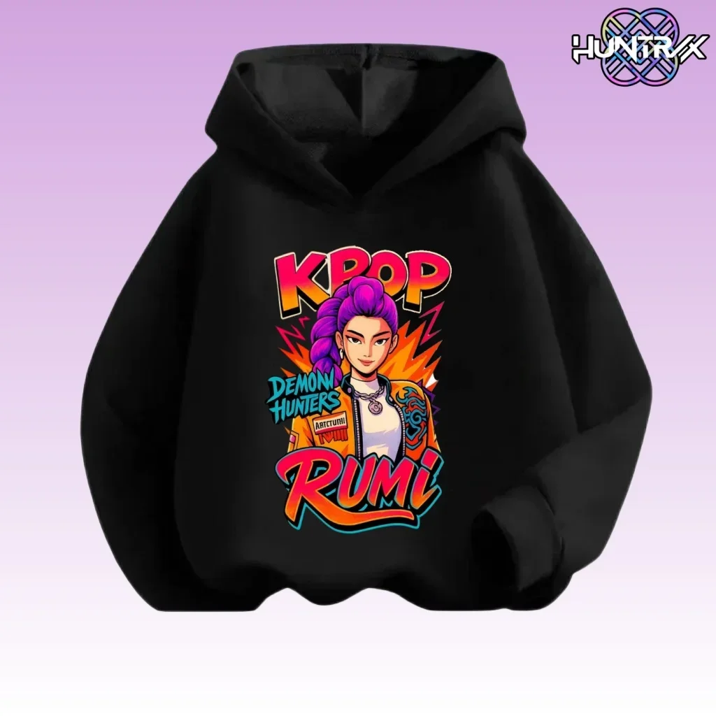 

KPop Devil Hunter Huntrix Cartoon Printed Hoodie, Children's Fashion Casual Jacket, Hoodie