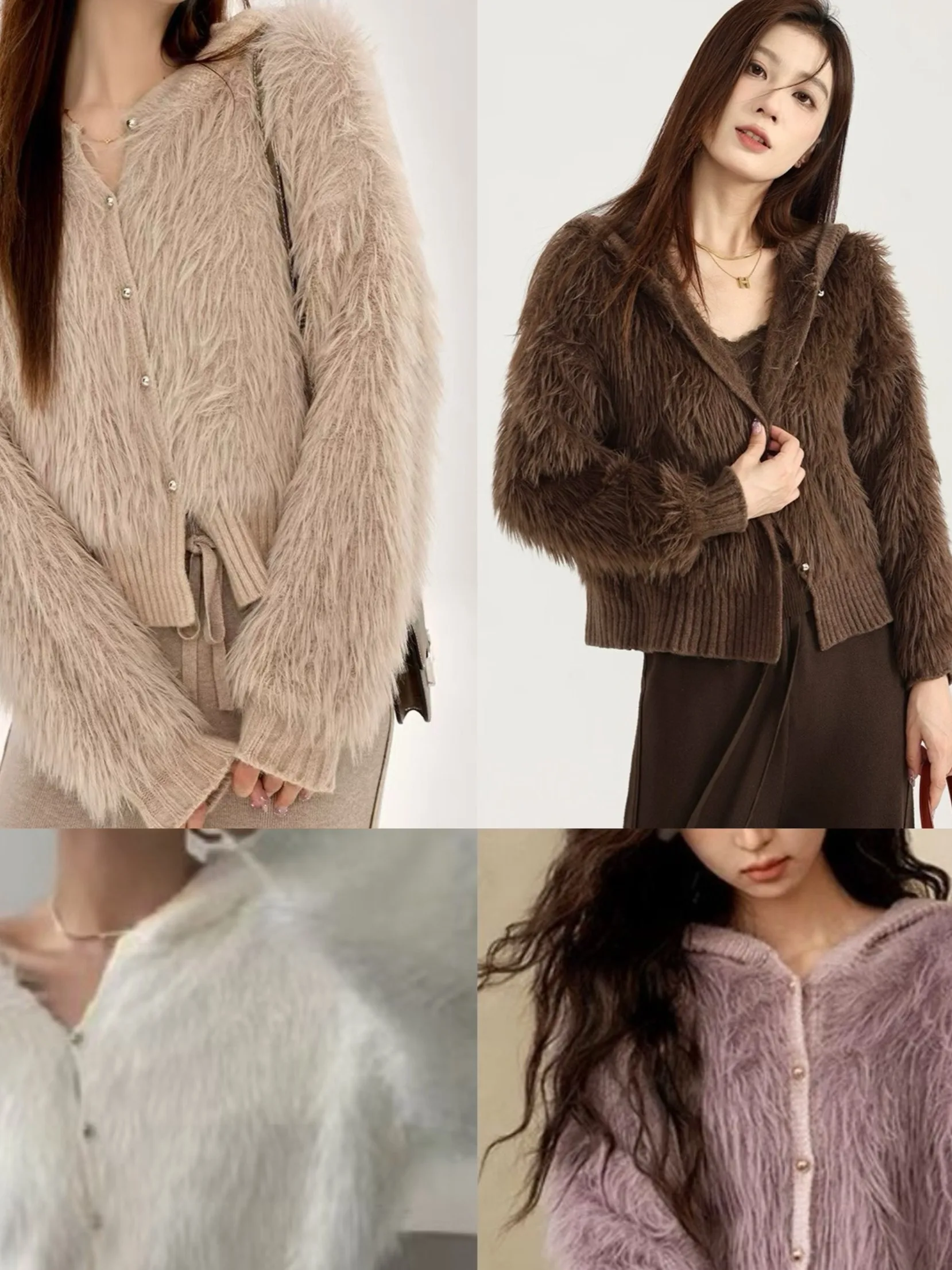 

Белая женская толстовка из искусственного меха норки, короткий кардиган, теплая верхняя одежда для осени и зимы, стильный дизайн, полиэстер, длинный рукав, утолщенная