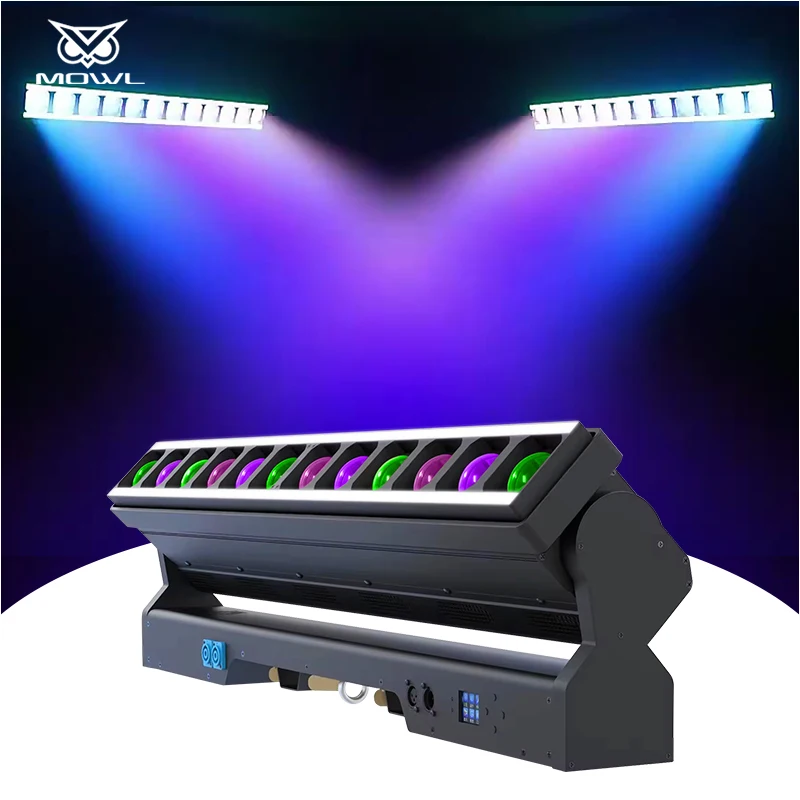 New Design 12x40W RGBW 4in1 Focusing  Auxiliary Light Moving  Bar Pixel Zoom Sweeper Wash Stage Concert Wedding Club