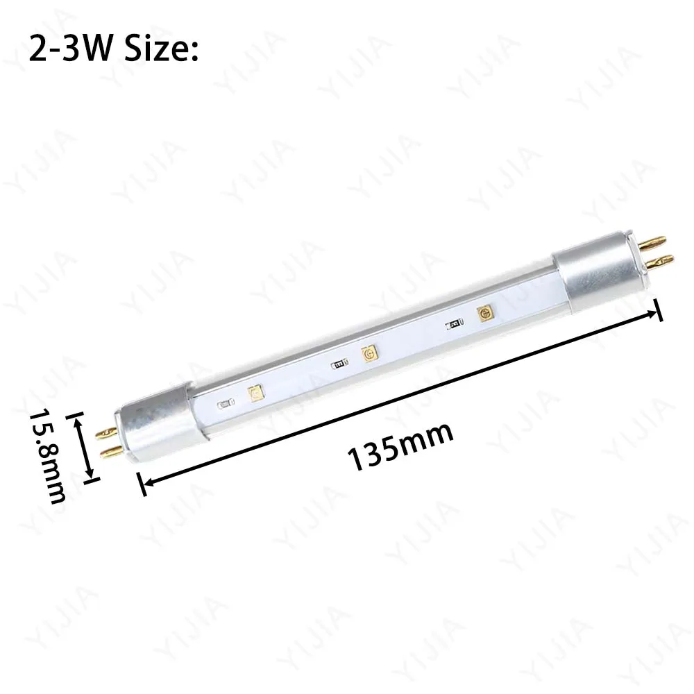 High Quality T5 Deep UV LED Ultraviolet Tube Lamps 270nm 280nm UVC with UVA 12V 24V For Purification Disinfection Sterilization