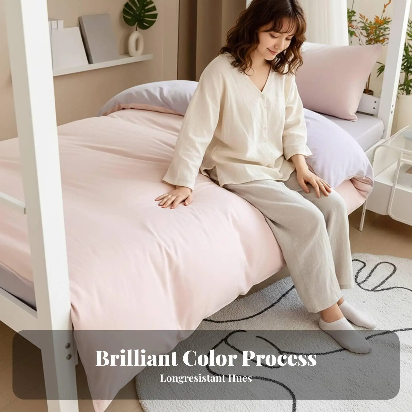Single Bed Cotton Comforter Set with Duvet Cover and Sheet 6 Piece Complete Bedding Kit for College Dorm