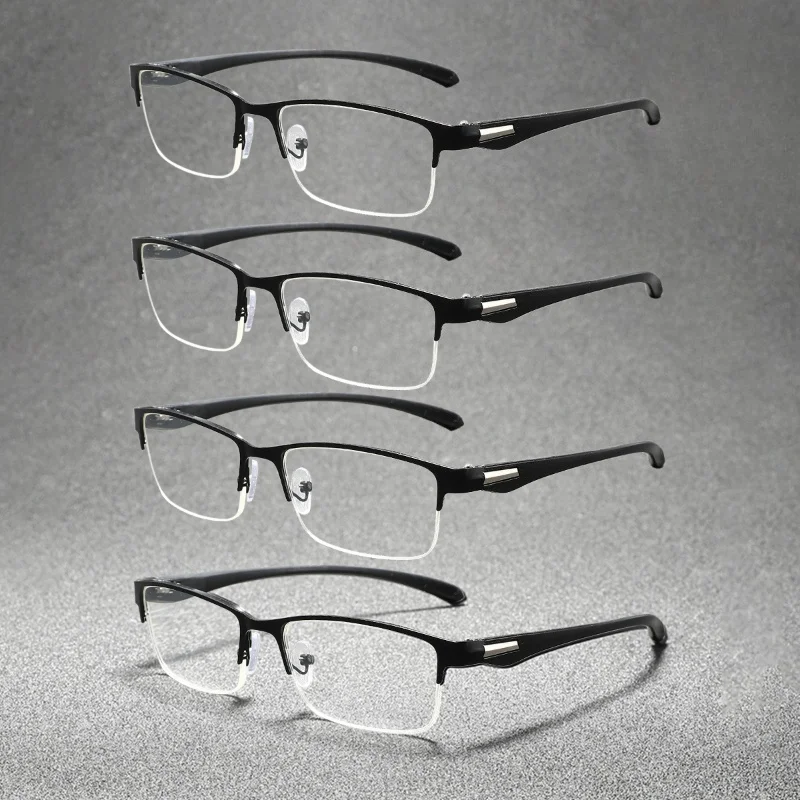 4-Pack Men's Reading Glasses Unisex  Meets Daily Usage Needs, Suitable for Middle-Aged and Elderly Individuals