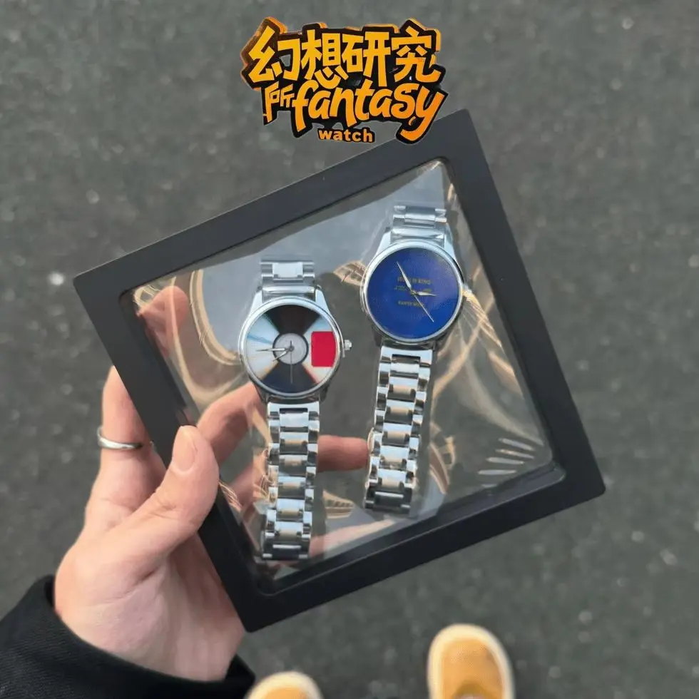 Y2K Unique Retro Quartz Watch: Creative Vinyl Record Dial, Waterproof Stainless Steel — Minimalist Style, Perfect for Couples