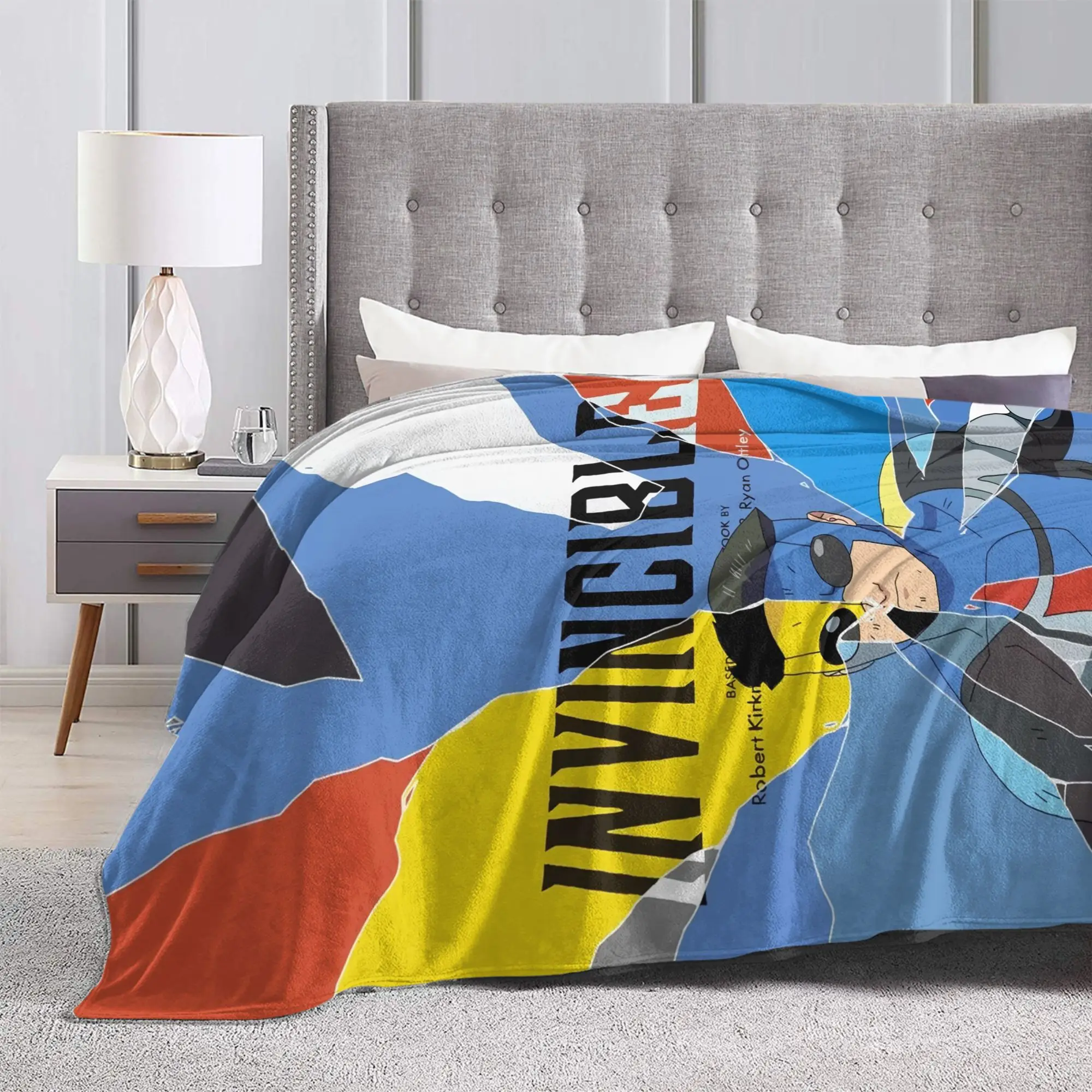 Warm BlanketBoy Girl Picnic I-Invincible-S Throw Blanket  Flannel Bedspread For Home Decor Funny Sofa Bed Cover