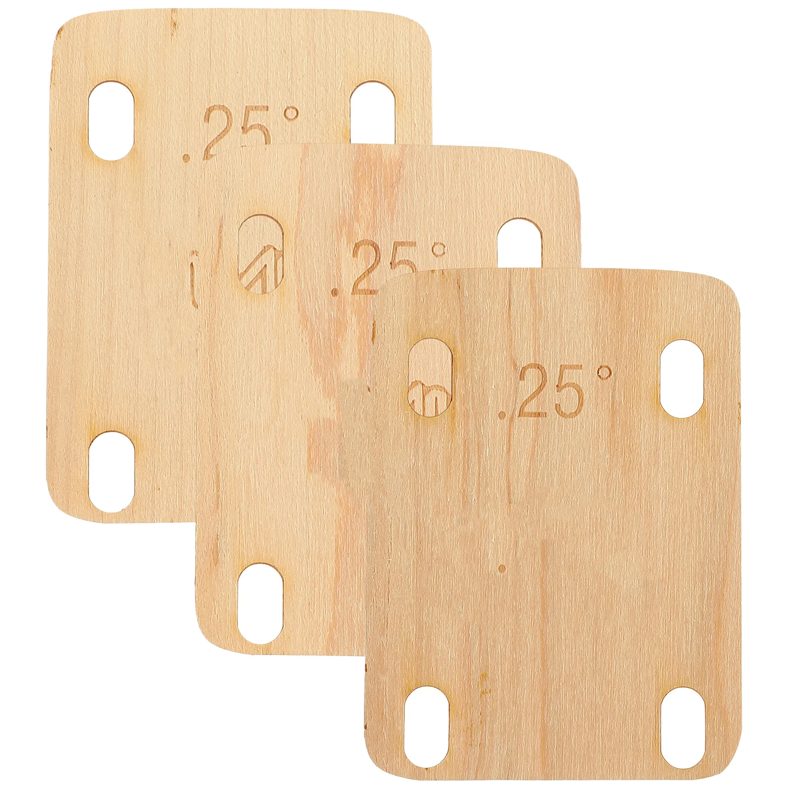 

3Pcs Wooden Guitar Neck Shims Stable Bass Neck Spacer Replacement Parts Repair 0.25 Degree Guitar Accessories Bass Shims