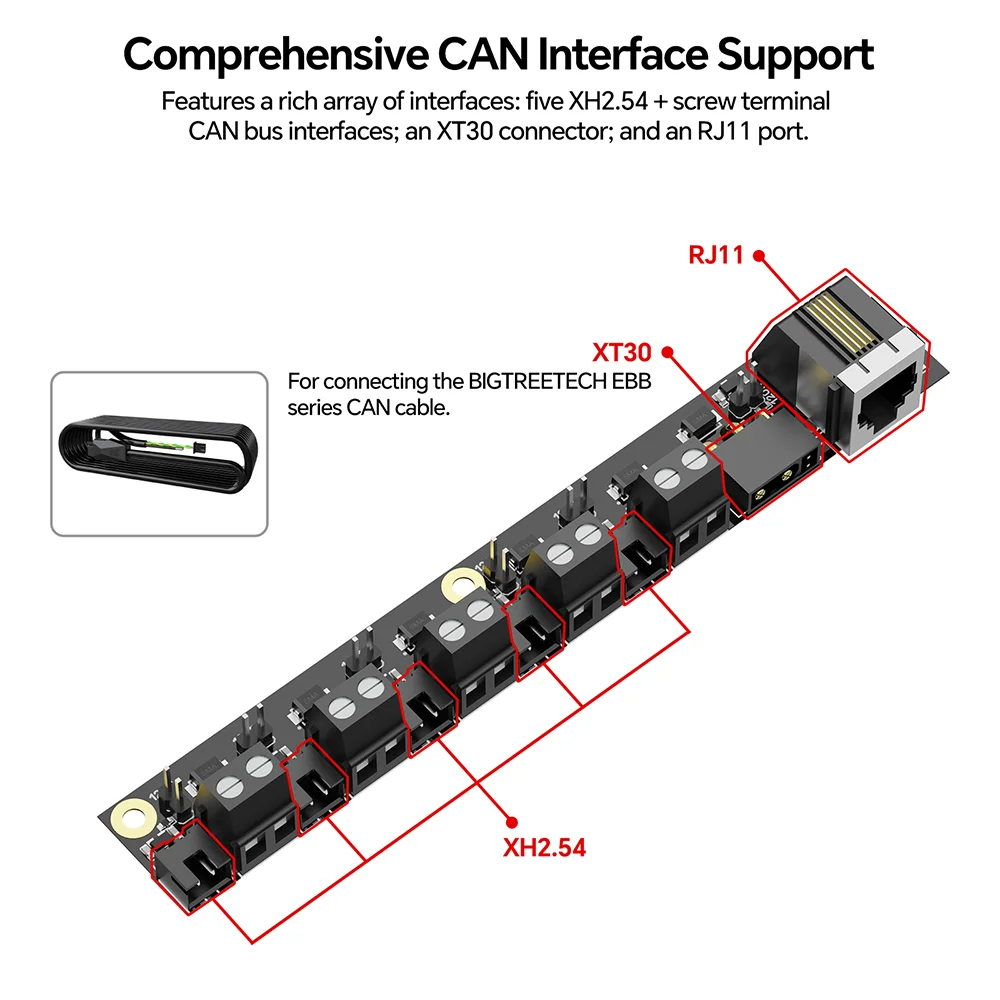 BIGTREETacétone CEB V1.0 Klipper LilBus 6 000 Board 120R, résistance terminale sélectionnable pour 2020 profilés en aluminium, imprimante 3D bricolage