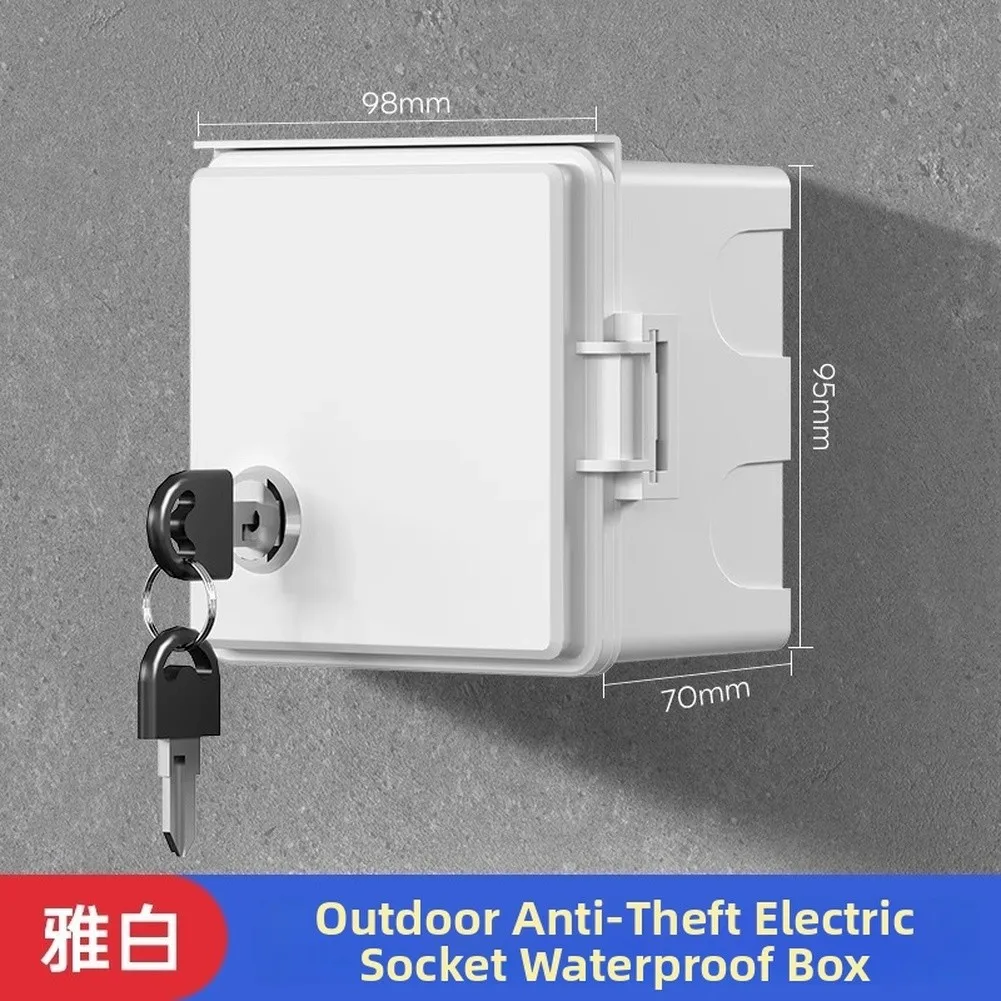 For Harsh Weather Conditions 90 * 90mm Outdoor Socket Lock Box 86 Type Socket Enclosure Robust Locking Mechanism