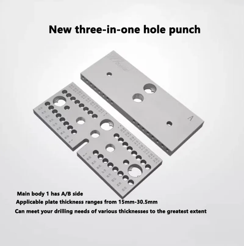 

1 set 3-in-1 Woodworking Doweling Jig Kit Adjustable Puncher Locator for Furniture Fast Connecting Carpentry Accessories