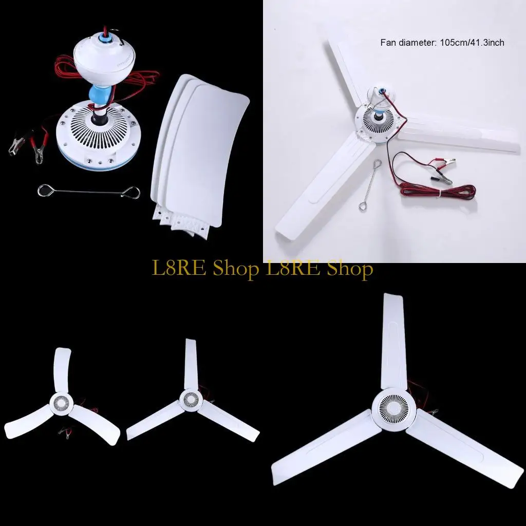 

L8RE 12V 3 36 -дюймовый потолочный вентилятор Mute Electric Hanging Fean для столовой кровать