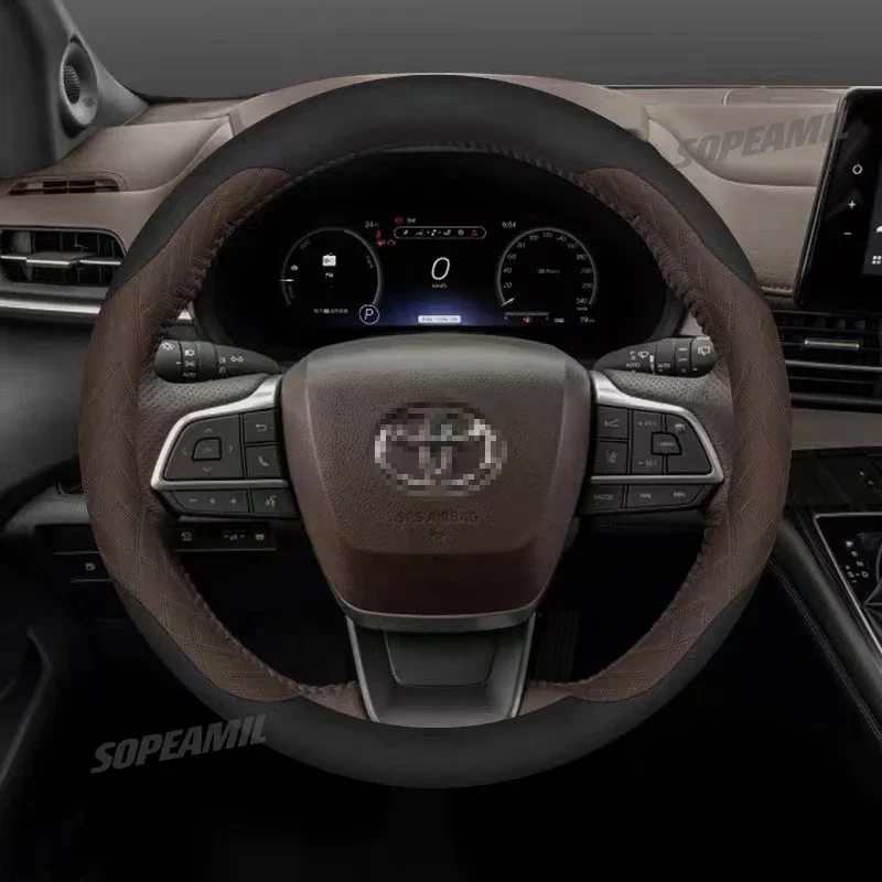 Car Chamois Steering Wheel Cover For Toyota Corlla Camry Yaris Auris C-HR RAV4 Land Cruiser Prius Harrier bz3 bz4 Accessories