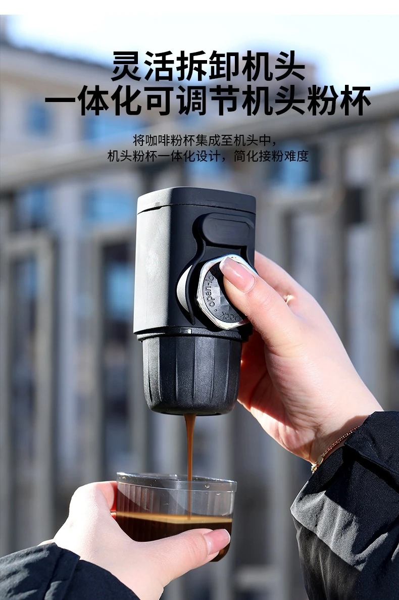 Draagbare espressomachine Handpers Handmatige capsulemachine Outdoor Camping Reizen Klein