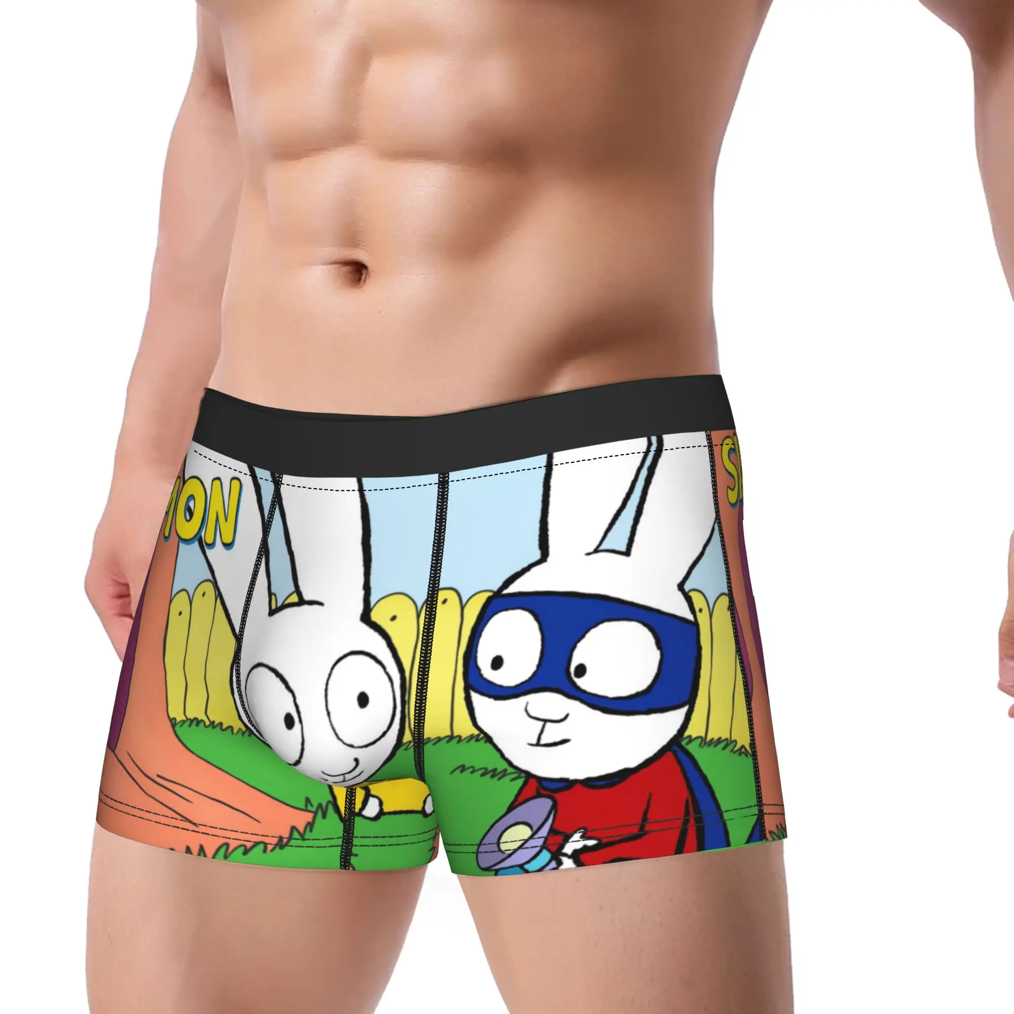 Man Simon Super Rabbit Boxers Briefs,Suitable  Underwear Breathable Panites