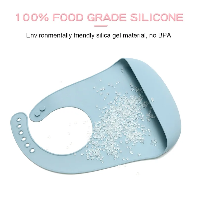 Baby Waterproof Bib Adjustable Silicone Bib Kid Soft Edible Silicone Child Saliva Dripping Towel Drooling Children Scarf BPAFree