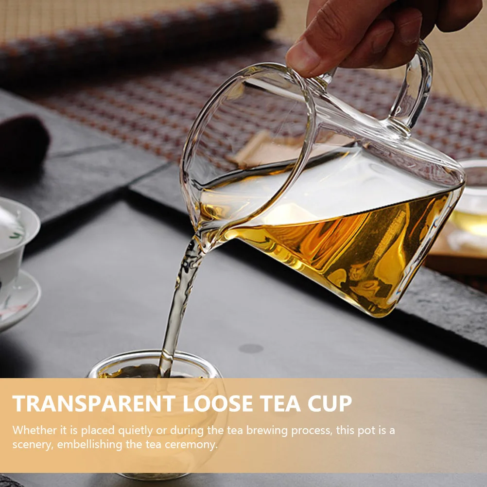 

Premium Glass Tea Cup with Side Handle Heat Resistant Transparent Tea Distributor for Kung Fu Ceremony Drinkware Gift Idea