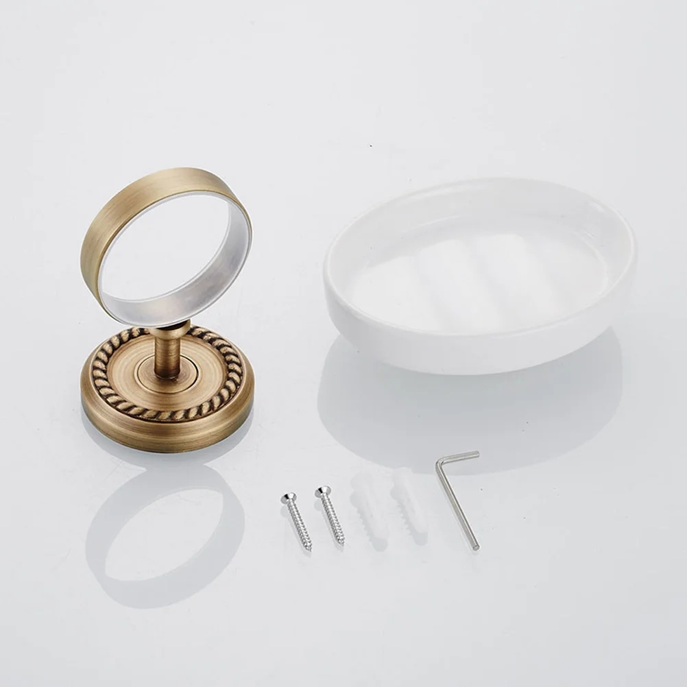 

Archaic Twist Single Copper Soap Dish Wall Mount Brass Bath Accessory Holder Eco-Friendly Space-Saving Storage Rack