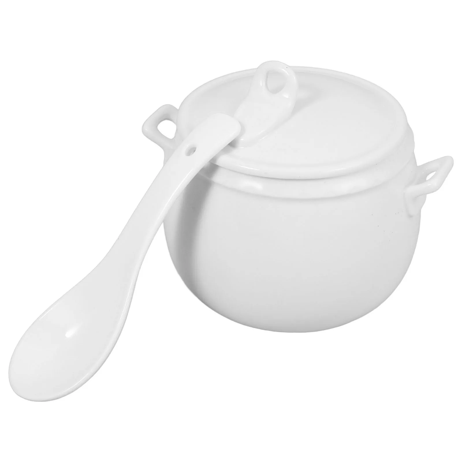 

1Set Ceramic Soup Bowl Stew Pot Mushroom Shape Deep Thickened Compact Size Versatile Kitchen Food Bowl Stew Pot