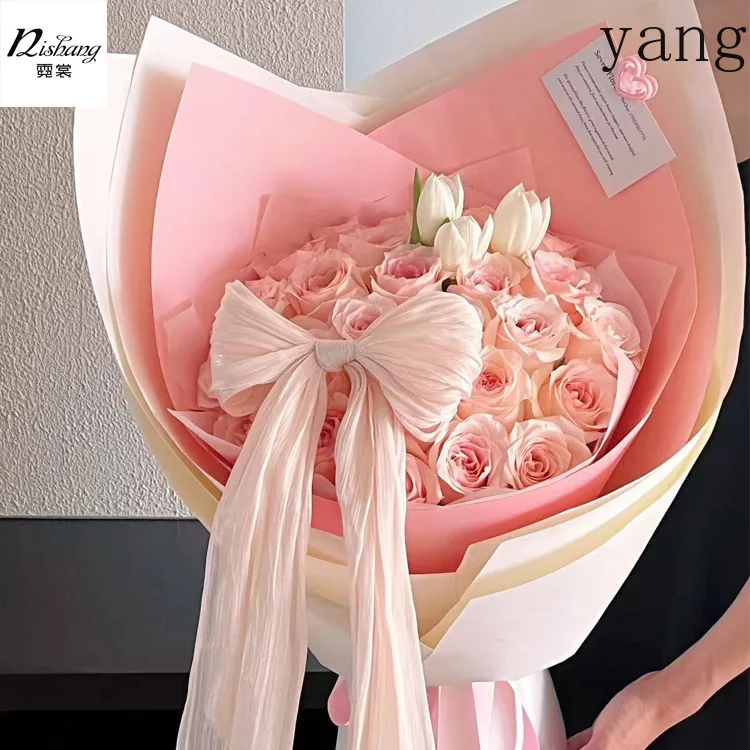 YJQ 4pcs dopamine color modeling paper thickened hard cardboard flower wrap flower paper diy