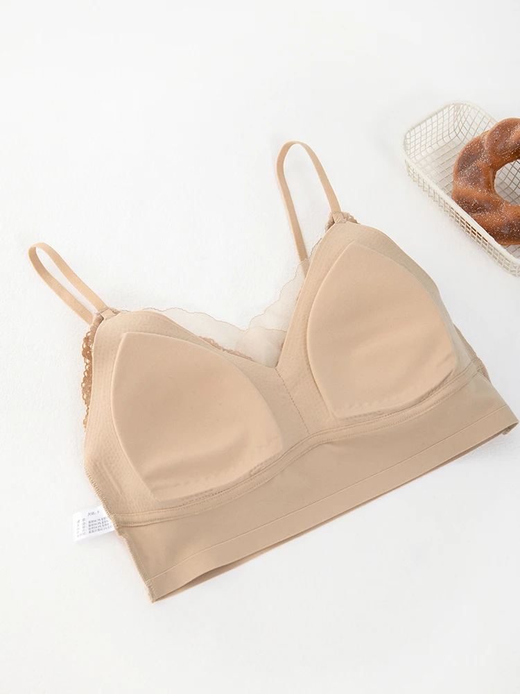 Puro desejo renda push-up bralette outono inverno quente veludo sem fio suporte lateral tubo superior camisola
