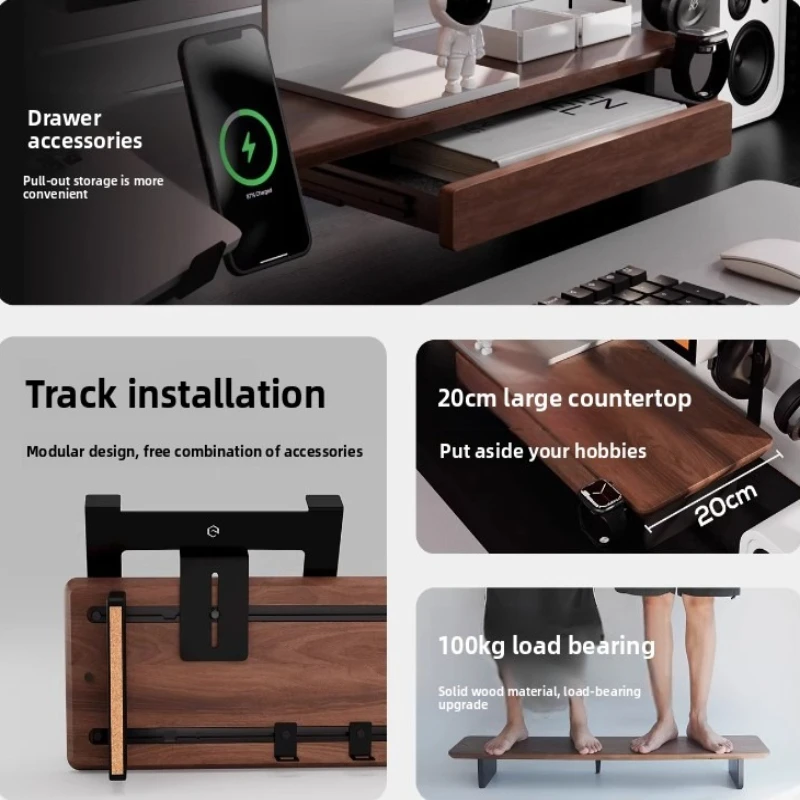 Z3 Pro Accessory Monitor Metal Storage Box Modular Computer Desk Partition Tray Ergonomic Desktop Organizer Modern Laptop Stand