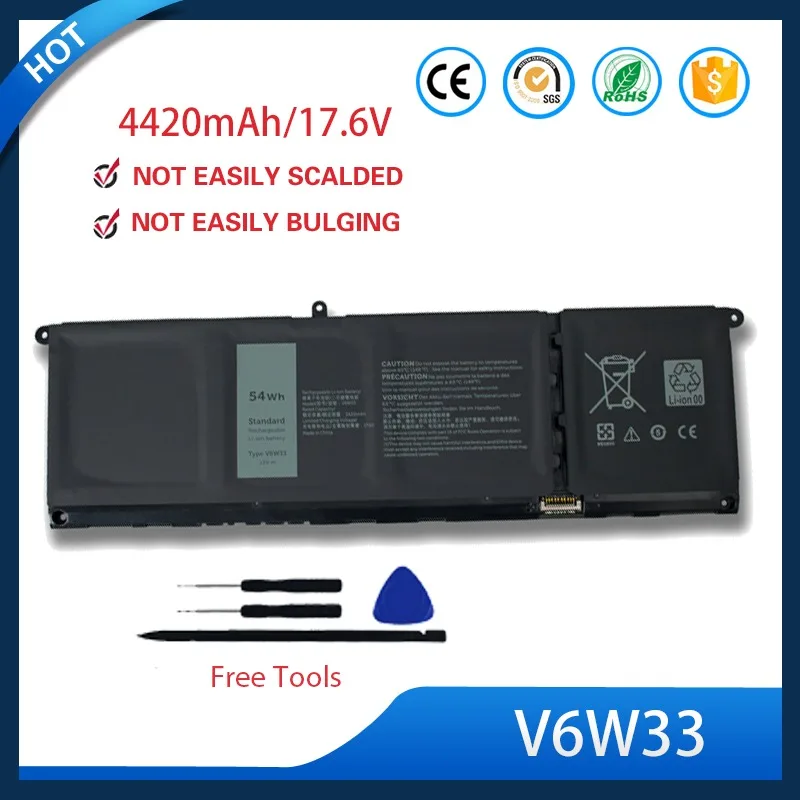 

V6W33 G91J0 Battery For Dell Latitude 3320 3420 3520 P144G 15V 54Wh 3600mAh